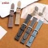 Vintage Denim Watch Strap Stitched Leather Watch Band 18mm 20mm 22mm Universal Quick Release Smartwatch Bracelet Brown Wristband