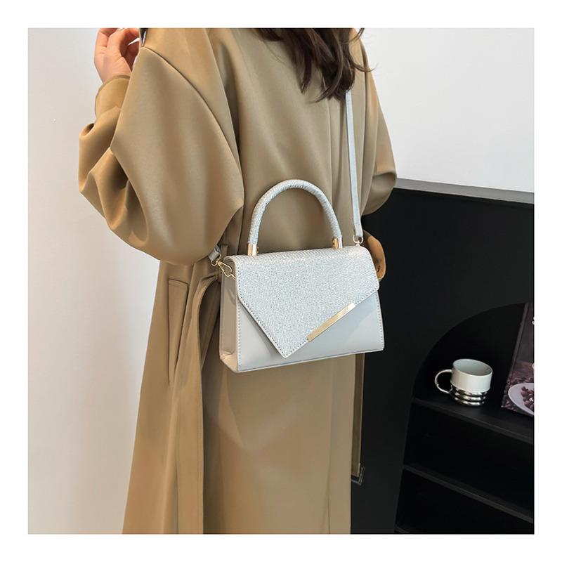 New Bling Rhinestone Faux Leather Shoulder Bag for Women, Chic Small Square Crossbody Purse, Sparkle Evening Handbag