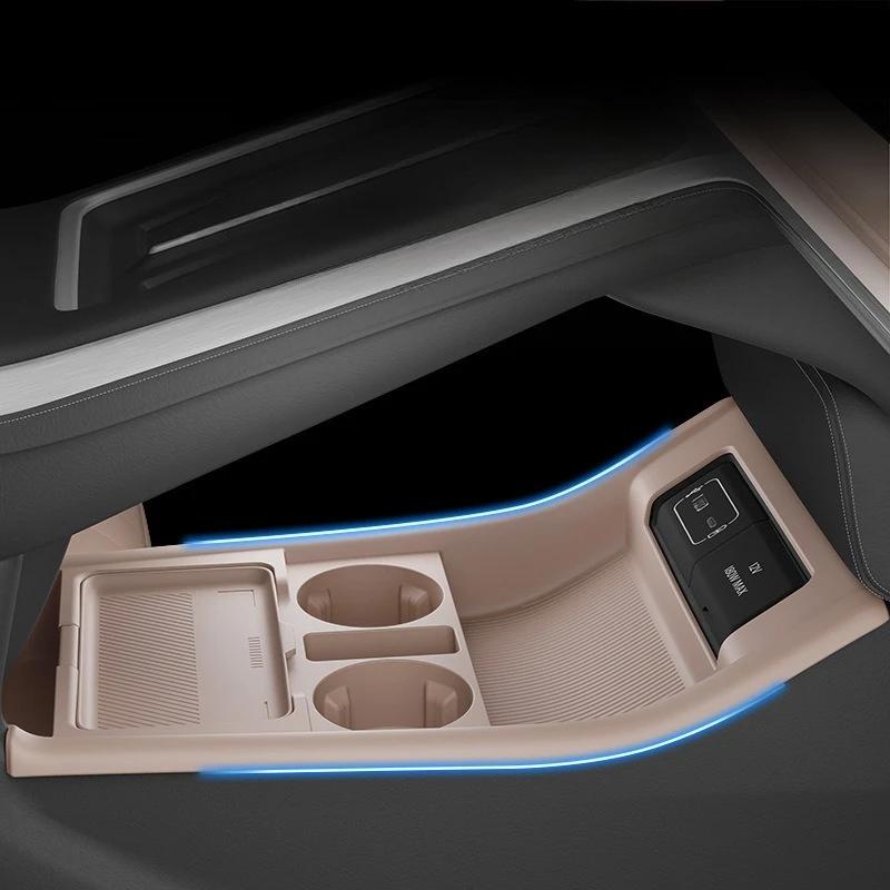 For Xpeng G6 G9 2025 2026 Edition Center Console silicone Storage Box Car Central Lower Layer Tray Divider Organizer