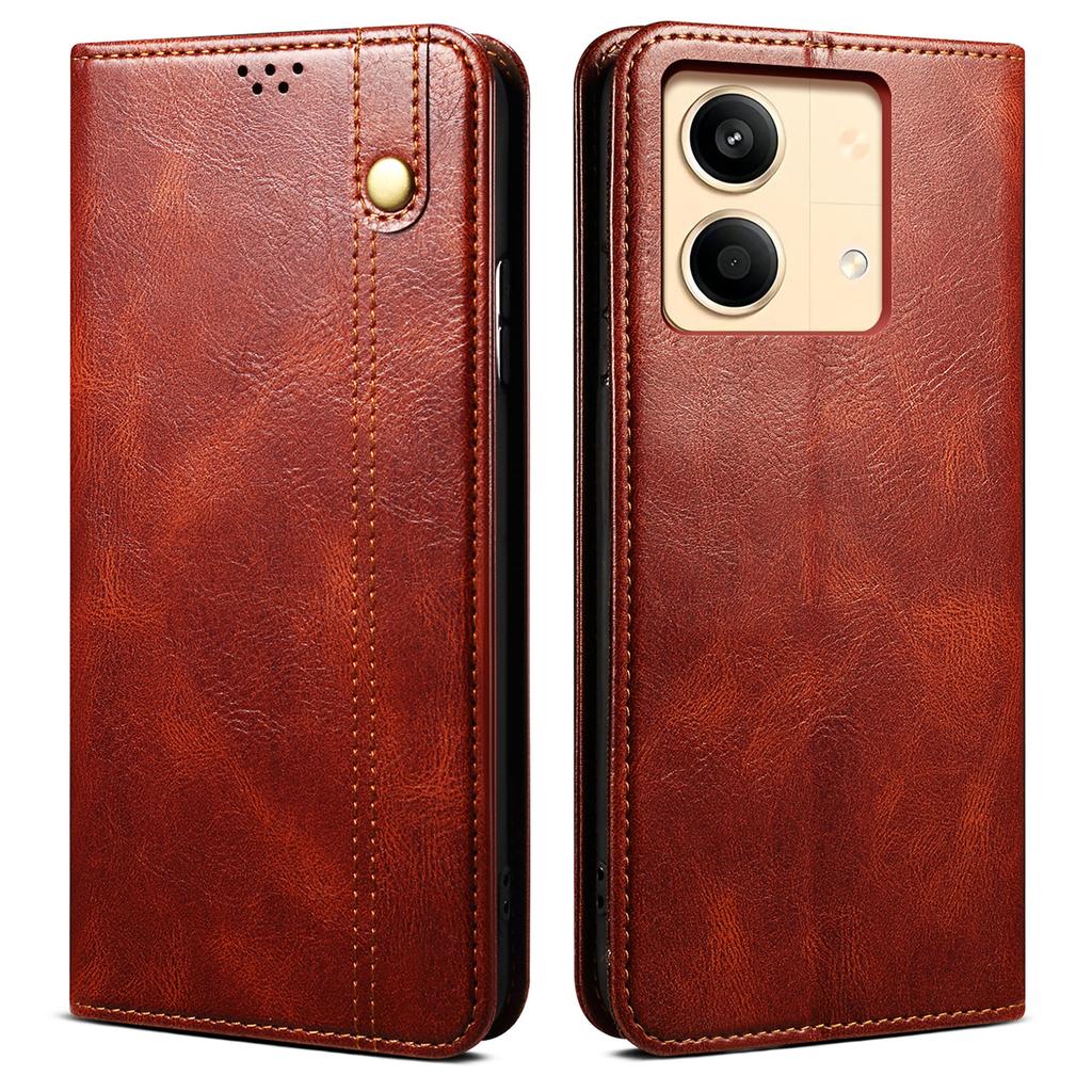 For Xiaomi Redmi Note 13R Pro 5G PU Leather Wallet Phone Case Magnetic Protect Cover
