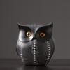 White and Black Kusama Yayoi Style Crafts Owl Animal Figurines Resin Statue Home Decoration Miniature Living Room Ornaments