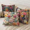 Rose Pattern Sofa Cushion Cover 45x45cm Pillow Cloth Cover Flowers Patters Pillowcase  Home Decor