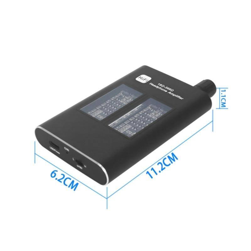 Portable Adjustable HiFi Audios Amplifier with Bass Boost and Noise Canceling for Enhances Headphone Sound Quality