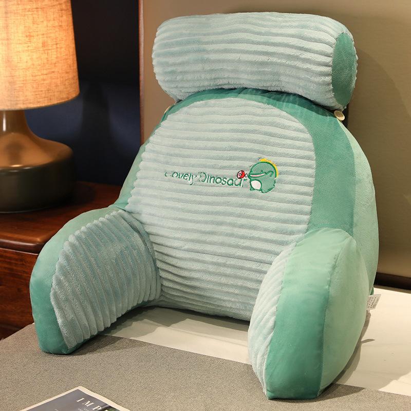 Dormitory Office Bedside Backrest Cushion - Cartoon Cute Large Pillow Waist Support for Bed Reading Playing Sofa-Like Comfort Bolster