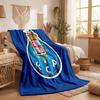FC Porto Print Flannel Blanket Soft Warm Sofa Bed Throw Blanket For Home Office Bedroom