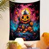 "Halloween Pumpkin Lantern Design" Patterned Tapestry Decorative Wall Hanging, Home Bedroom Living Room Decor