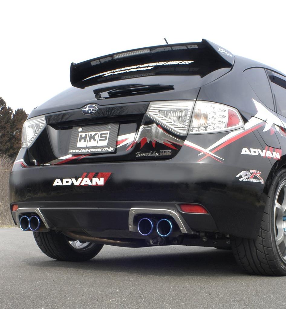 HKS Automotive Sports Muffler Liga Max Premium Subaru Impreza GRF GRB Vehicle Inspection Compatible Intake and Exhaust System Parts 31021-AF013