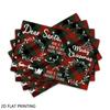 4pcs/6pcs Dear Santa Letter Placemats Suitable for Holiday Table Setting, Table Mats with Santa Claus for Farmhouse Kitchen Decor, Christmas Dining Ta