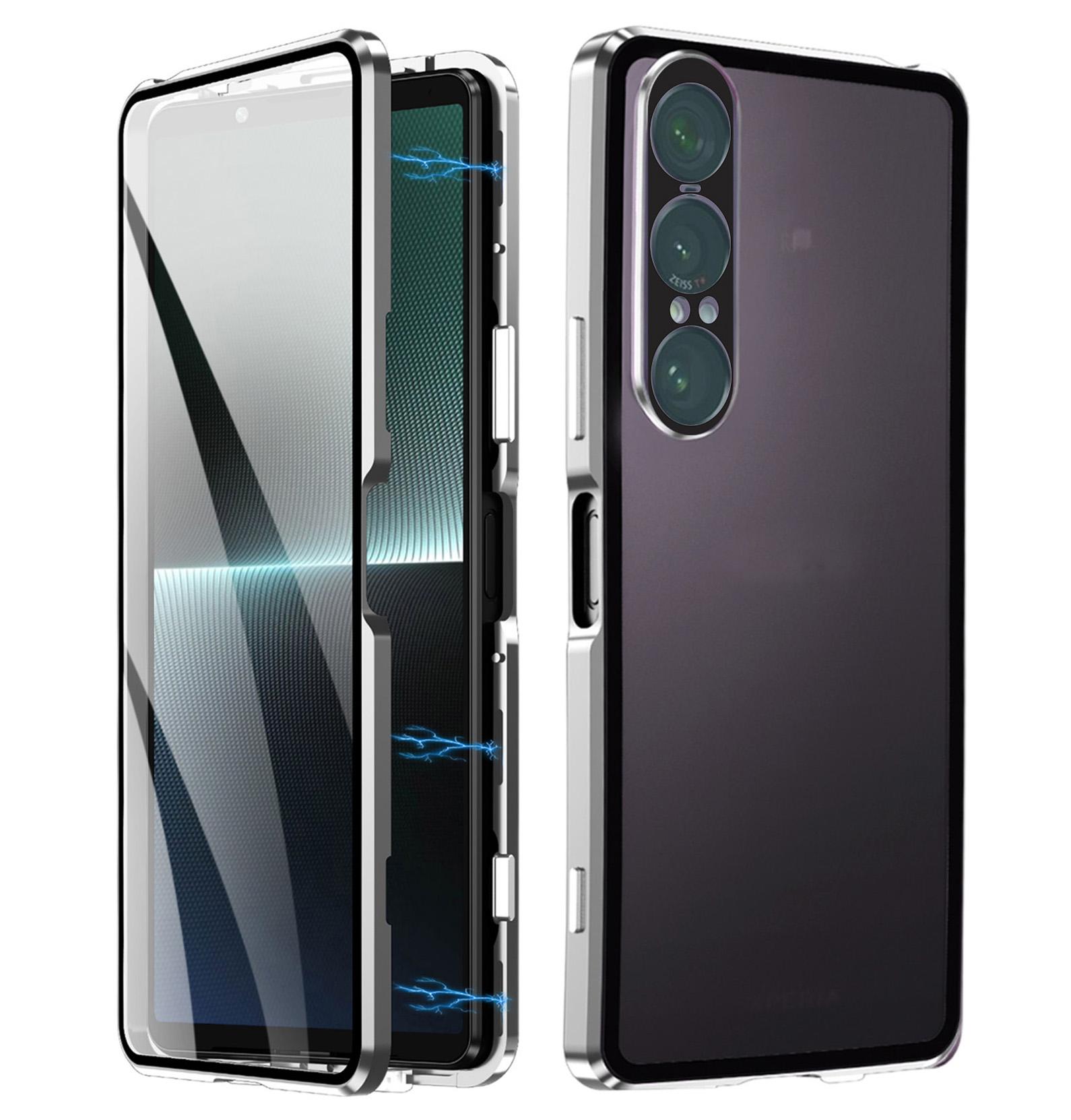 

Tempered Glass Screen Protector + Metal Aluminum Bumper+PC Backplane Shockproof Protective Phone Case For Sony Xperia 1 VII Metal PC Glass&CASE&Sony Xperia 1 VII