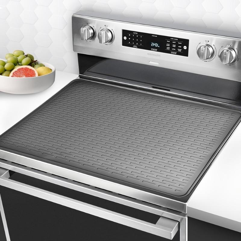 1pcs Silicone Stove Cover Mat Heat Resistant Non-Slip Counter Protector for Induction Cooktop Universal Kitchen Sink Drying Pad