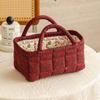 Floral Pattern Storage Basket Large Capacity Shopper Bag Desktop Organizer  Pet Toys Organizer