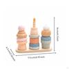Wooden Dessert Stacker Stackable Ice Cream Toy Colorful Pretend Cake for Kids, Home,
