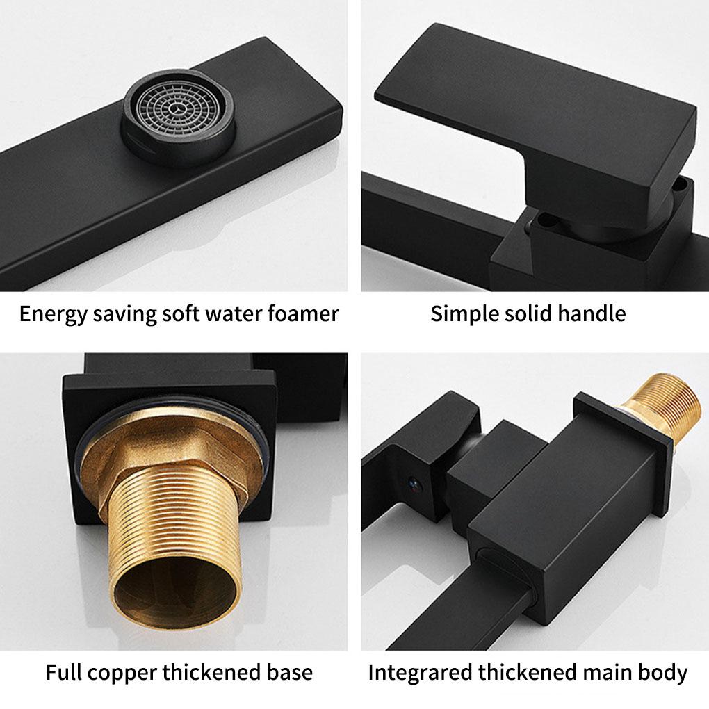Black Basin Kitchen Sink Accessories BATHROOM Home Improvement Fixtures Vanity Water Mixer Sprayer Nozzle With Hoses