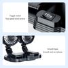 Car Dual Head Fan 360° Rotation 2 Gear Adjustable Cooling Fan for Vehicles Office Dashboard Mount USB Powered Cooler Fan