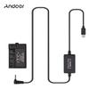 Andoer PD USB Type-C Cable To DR-E10 Dummy Battery DC Coupler LP-E10 Replacement for Canon EOS