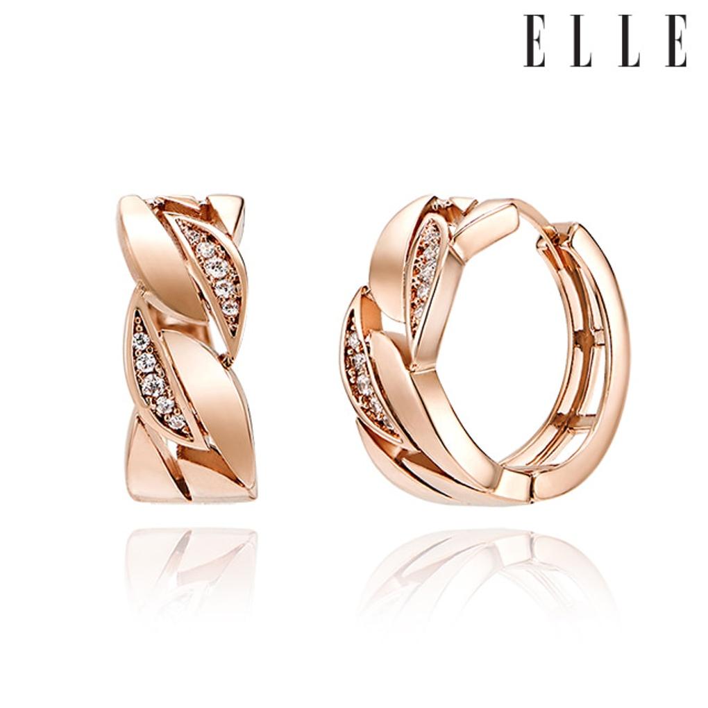 14K Twist One-Touch Earrings (Gold Pin) ELGPEE410