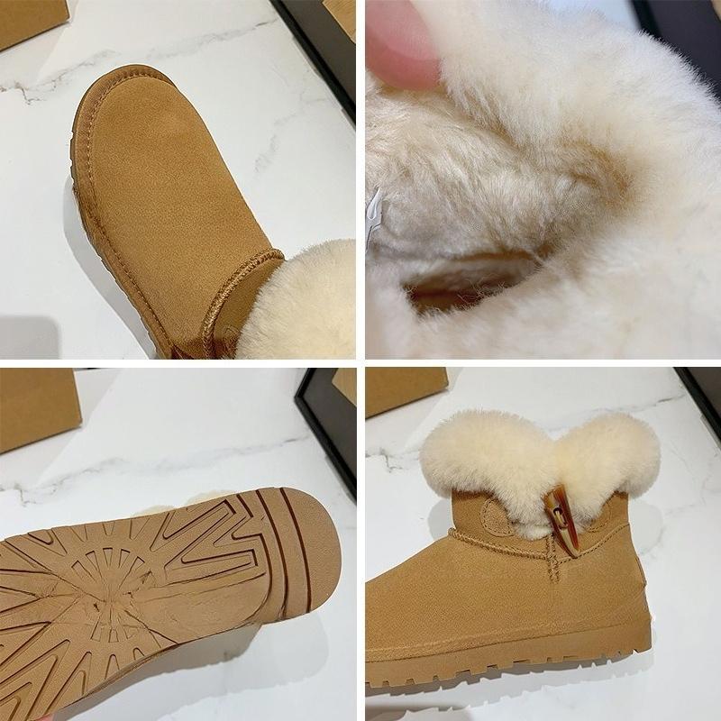 New Style of Warm Snow Boots for Women, with Fleece Cotton Shoes and Ankle Boots