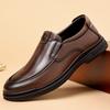 Spring 2025 New Two-layer Cowhide Men's Leather Shoes Cover Feet and Pedal Single Shoes Men's Soft-faced Lightweight Men's Shoes
