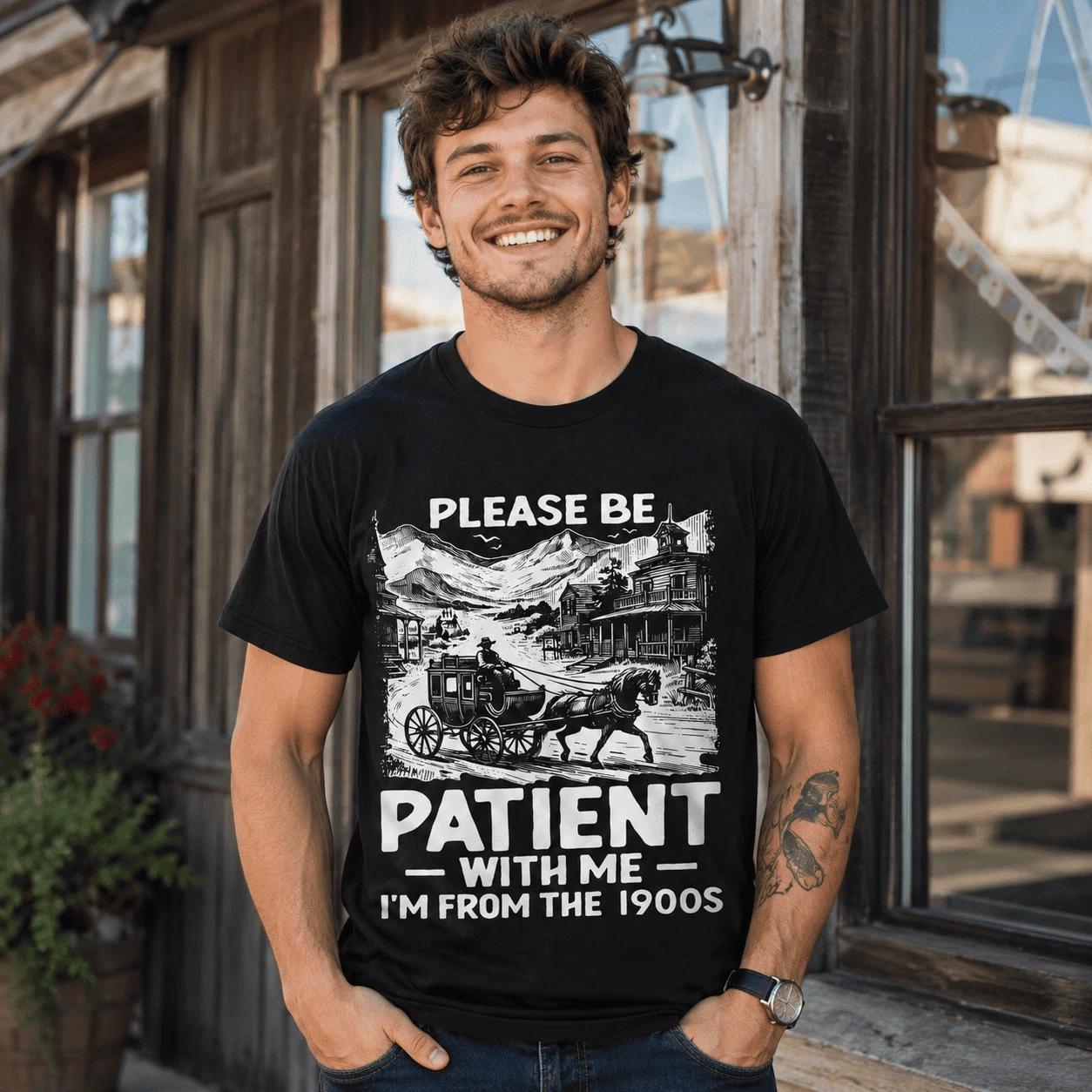 Funny I Am From The 1900s T-Shirt Vintage Humor Graphic Tee M