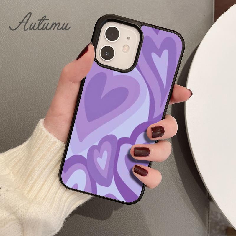Swirl Hearts Phone Case for iPhone 11 12 13 14 Pro Max Mini X XR XS SE 2020 5 6S 7 8 Plus Samsung Galaxy S21 S22 Cover Shell