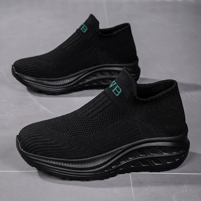 

New Women s Shoes Socks Shoes Mesh Breathable Running Shoes Lightweight Foot Cover Sports and Leisure Shoes 35 чёрный