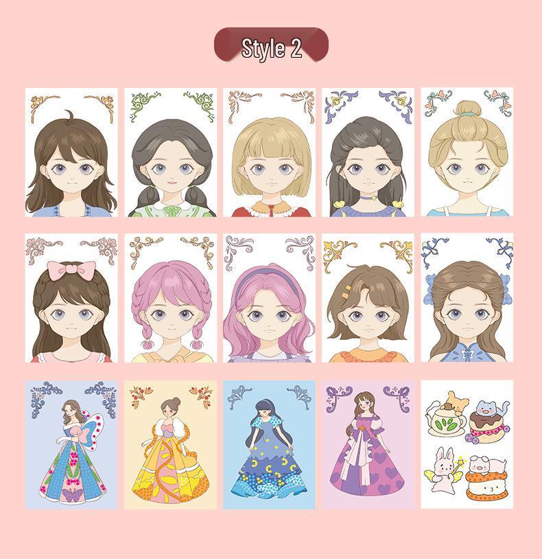 Princess Makeup Bag & Sticker Set - Cute DIY Dress-up Toy for Kids