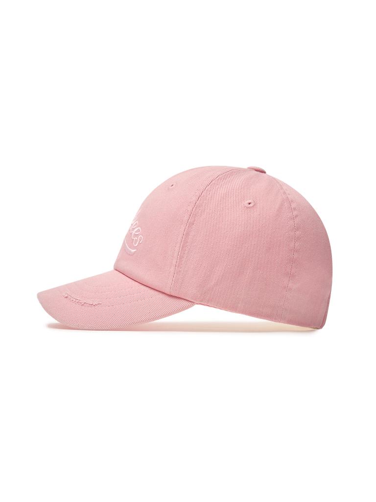 Emelbi Vintage Cursive Unstructured Ball Cap Ny (Mg.Pink)