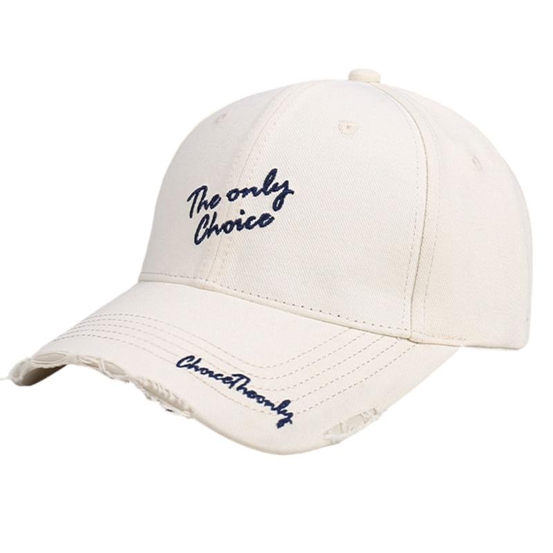 Adjustable Cotton Baseball Cap With Embroidery Letter Design For Men And Women Sun Protections Outdoor Activity