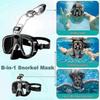 2025 Snorkel Mask Foldable Diving Mask Set with Dry and Camera Mount, Anti-Fog Professional Snorkeling G