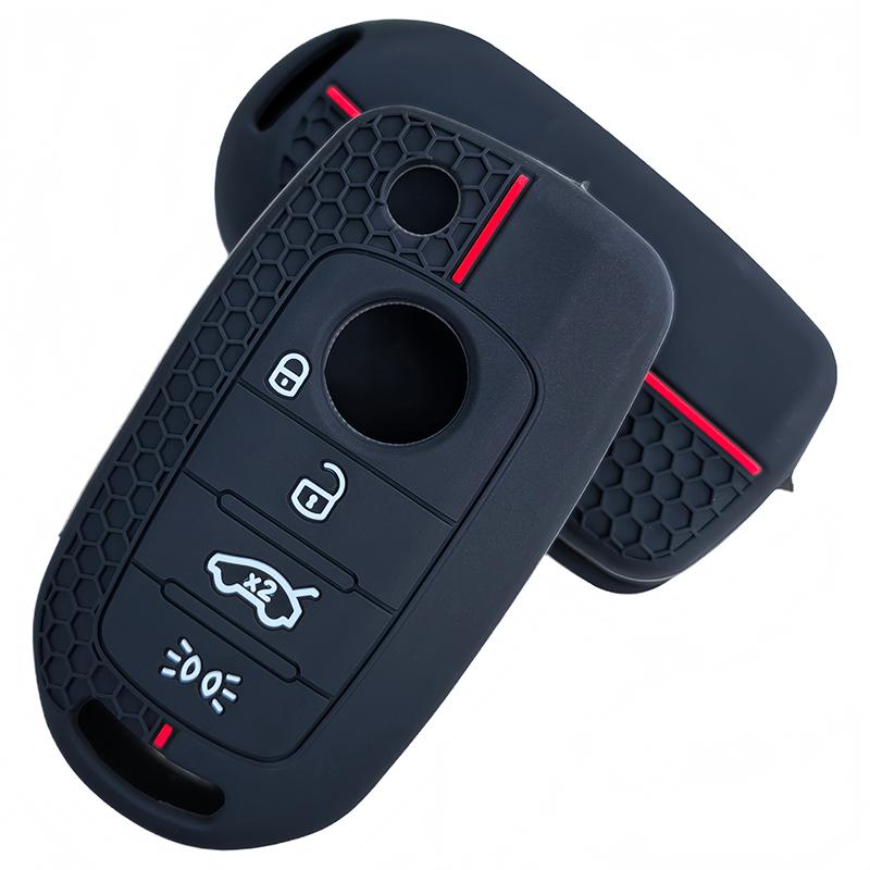 Silikon Schlüsselhülle Abdeckung Für Fiat Cronos Egea 500X Toro Tipo Für Dodge Neon Keyless Fernbedienung Schale Haut Schlüsselanhänger Halter Schutz