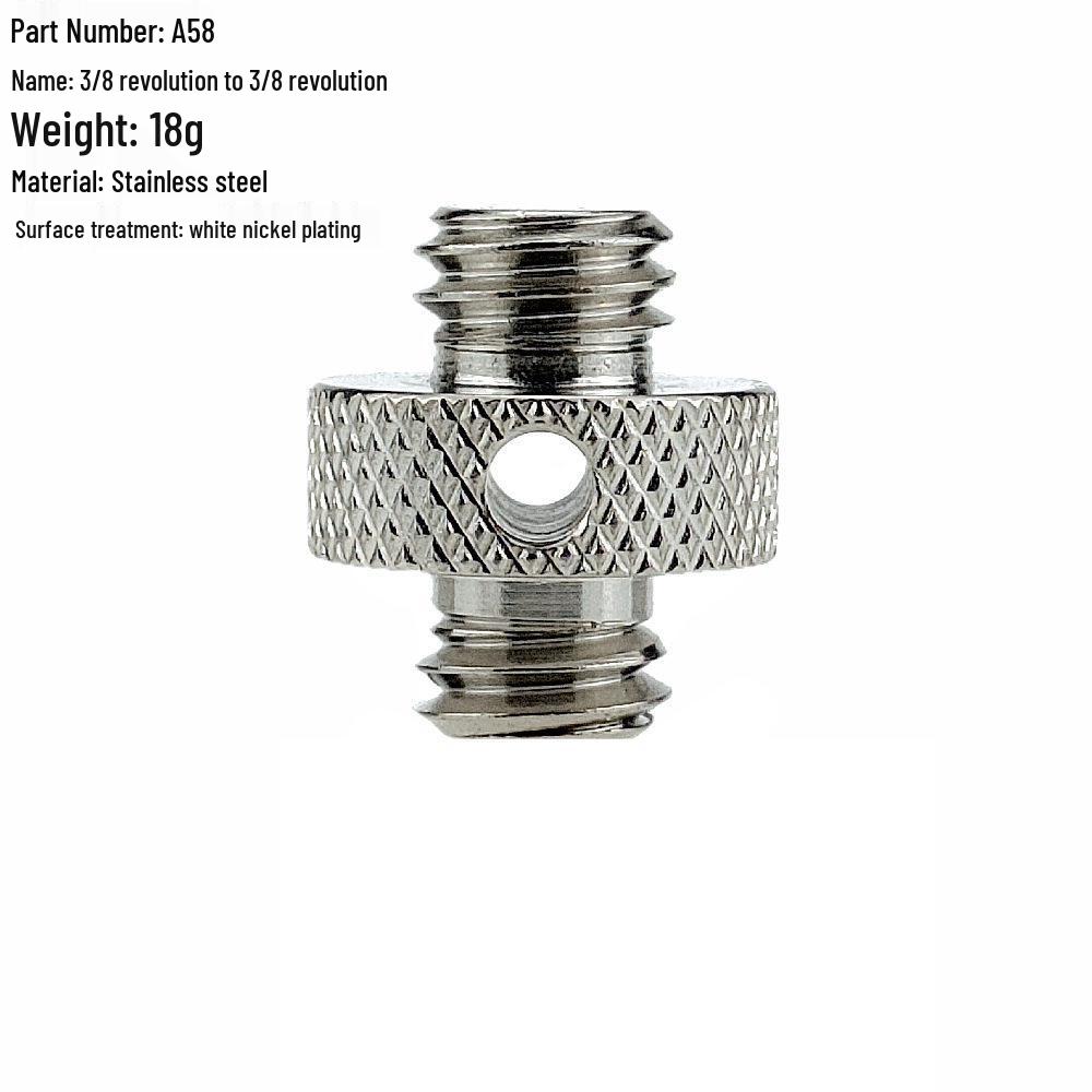 1/4 to 3/8 M4 M5 M6 M8 Screw Adapter for Tripod, Pan/Tilt Camera, Hot Shoe Mount & Light Stand