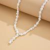 Baroque Alien Bean Pearl Beaded Necklace Niche Irregular Commuter Collar Chain