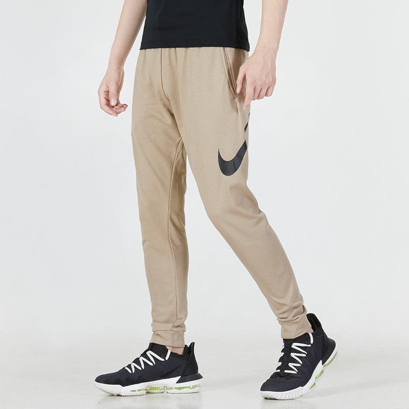 Men's Nike Solid Color Logo Casual Knit Sports Pants/Trousers/Joggers Khaki CU6776-247
