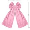 1Pc Large Wedding Pew Bows With Long Tails Wedding Aisle Decorations Bows Satin Ribbon Background Decor For Bridal Shower