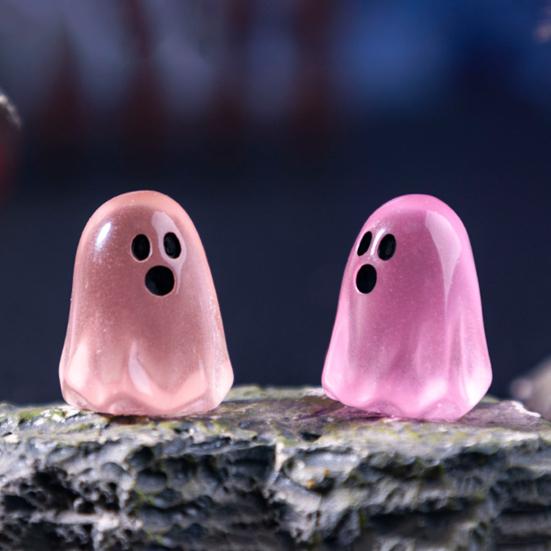 20/50/100Pcs Glow-in-the-dark Halloween Ghost Figurine Mini Cartoon Ghost Resin Statue Luminous Miniature Ghost Ornament Desktop Decoration
