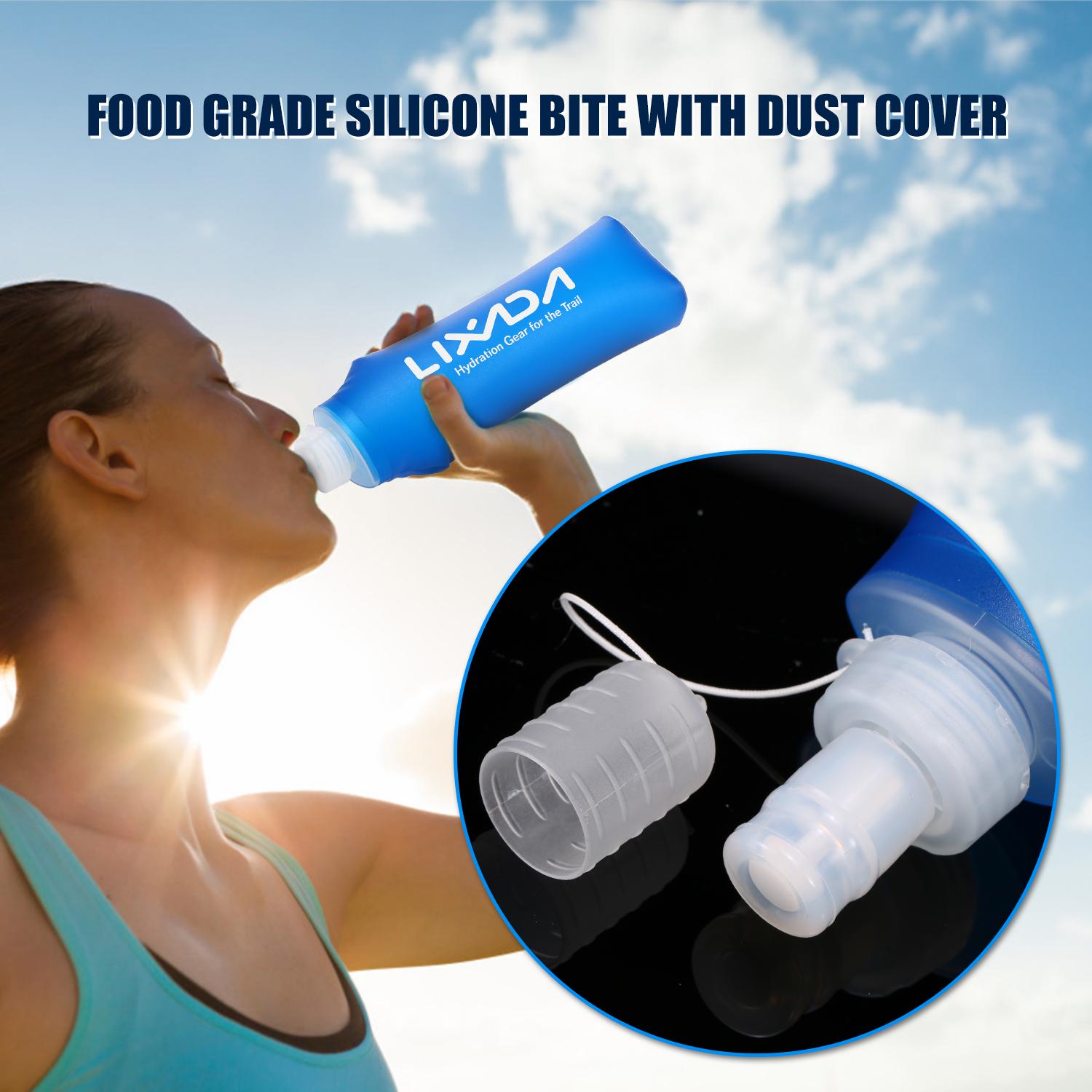 

Lixada 500ml Outdoor Water Drinking Bottle Soft Folding Flask BPA Free for Running Hiking Cycle 1PCS 2PCS 1 pcs