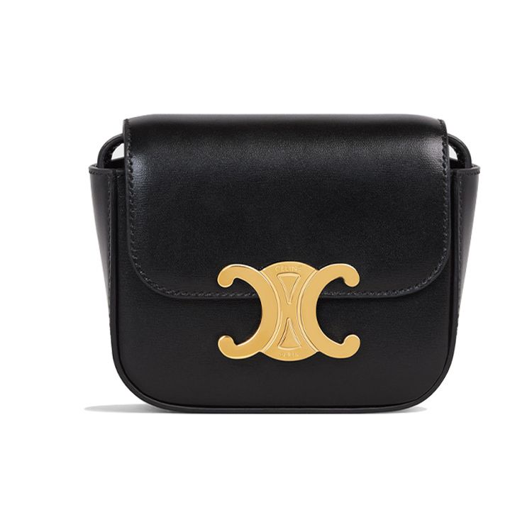 

Celine Claude Lock Mini Shoulder Crossbody Bag Women Bags Black Gold 10I513DPV-38NO Basic Set (Bag+Dust Bag)