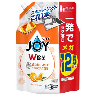 Joy Double Disinfecting Dishwashing Luxury Citrus 1620mL Detergent, Orange, Refill, [Large Capacity]