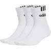 adidas 3s Linear Crew Socks Unisex 3 Pack White IY8787