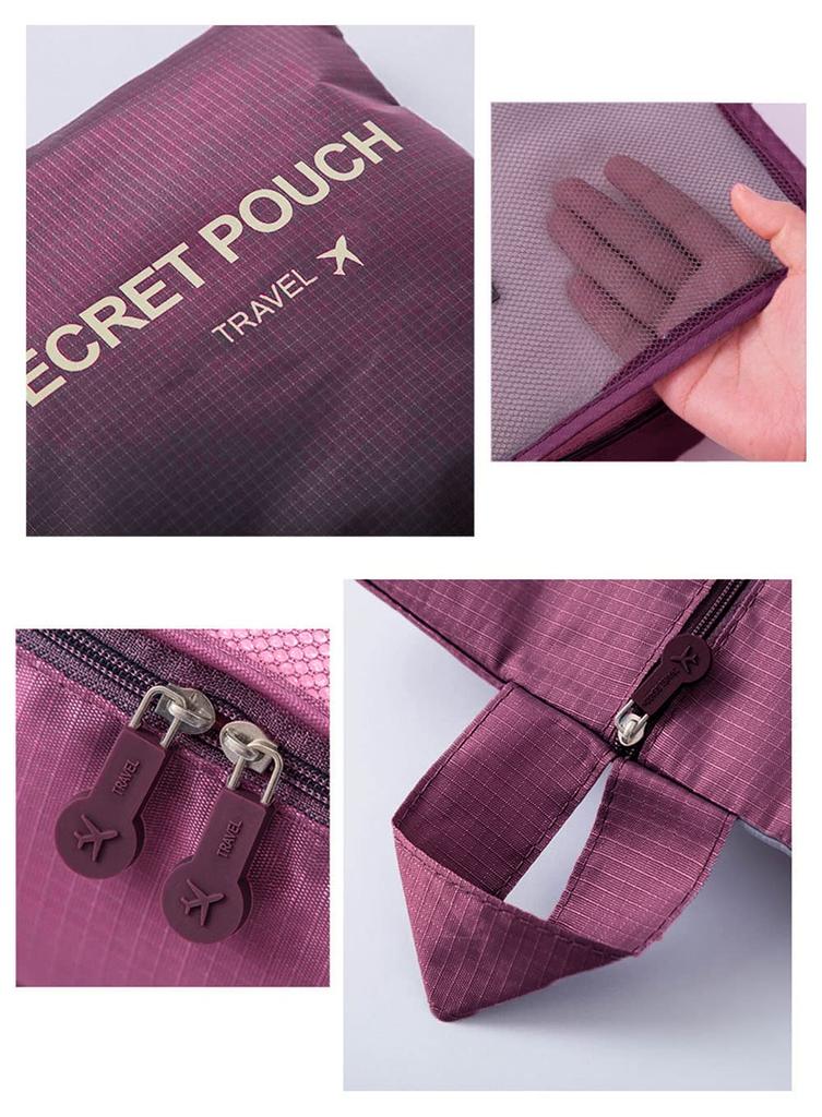 Label pouch 7 piece set travel storage pouch travel bag organizer bag