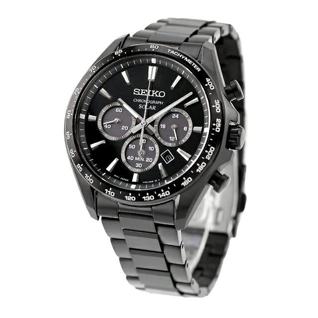 Seiko Selection S Series Solar SEIKO SELECTION All Watch, Men's Chronograph, SBPY187, Analog, Black.