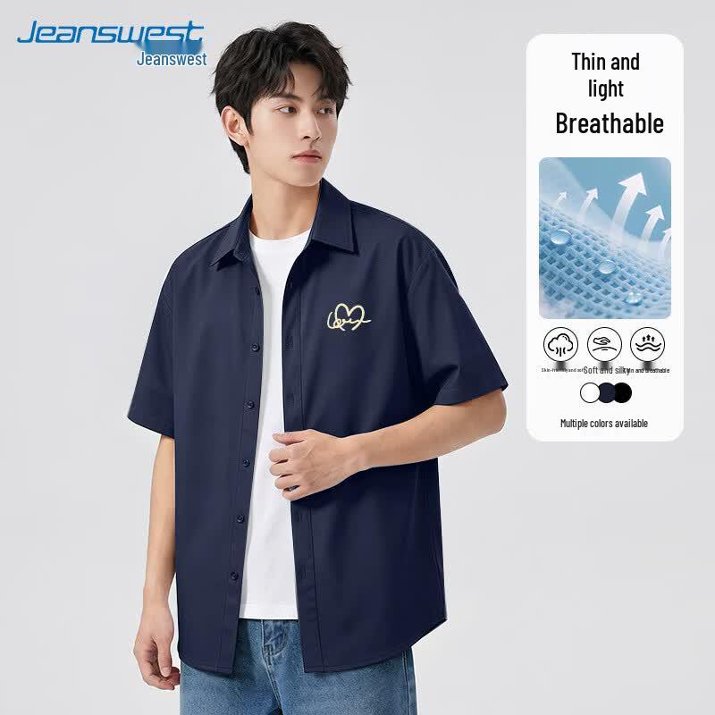 Jeanswest Men s Ice Silk Short Sleeve Casual Shirt XL