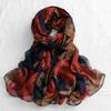 Vintage Ethnic Printed Hijab Soft Long Shawl For Muslim Women Lady Wraps Headband Turban Fashionable Accessories