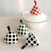 Cotton Linen Polka Dot Triangular Pot Handle Holders Heat Insulation Hanging Loop Perfect For Kitchen Cooking Baking