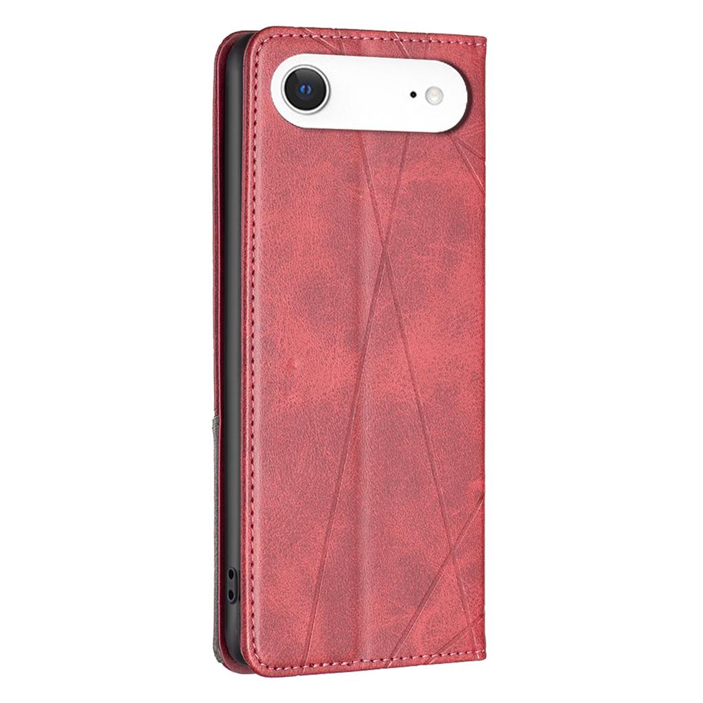 For iPhone Air Case Card Slots Geometry Imprint Leather Phone Cover