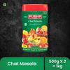 Pushp Chat Masala Jar Tangy Spicy Seasoning Blend For Fruits Snacks Salads And Chaats Premium Flavor Enhancer 500G X Pack Of 2