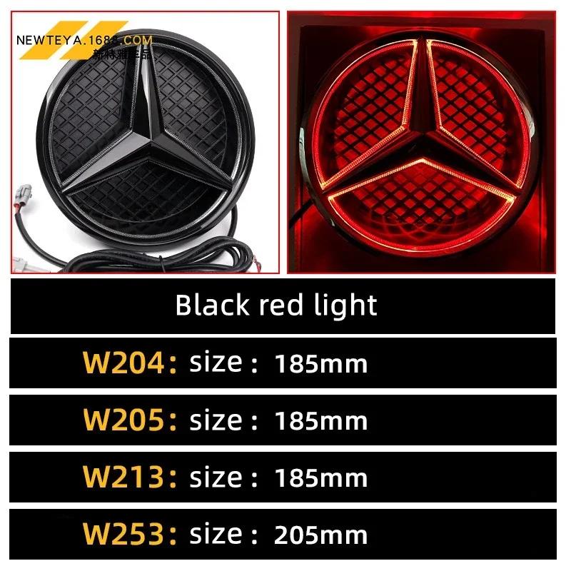 Car Front Grilled Star Emblem LED Illuminated Logo White Blue Red Light for Mercedes Benz W253 W204 W205 W213 Glc Gle W166 W176