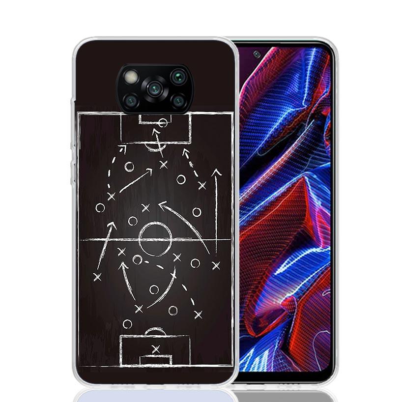 Football Soccer Tactics Time Phone Case For Xiaomi Poco F7 Ultra X7 X6 Pro X5 Redmi 15 15C 13 13C 12 12C 10 10A 10C 9 9A 9C 9T S Xiaomi Poco X7 Pro