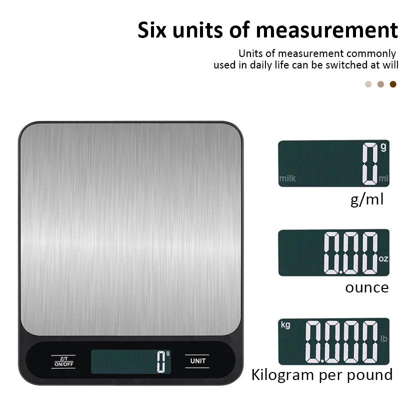 5/10KG Digital Kitchen Scale 1g High Precision LCD Digital Display Electronic Table Scale for Kitchen Baked Food Daily Weighing