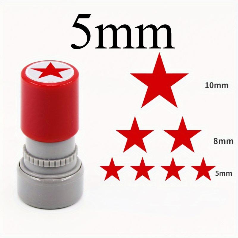 

Red Five-pointed Star Stamp Encourage Children Teaching Stamp Award Stamp Automatic Ink School Teachers Family Use 5mm